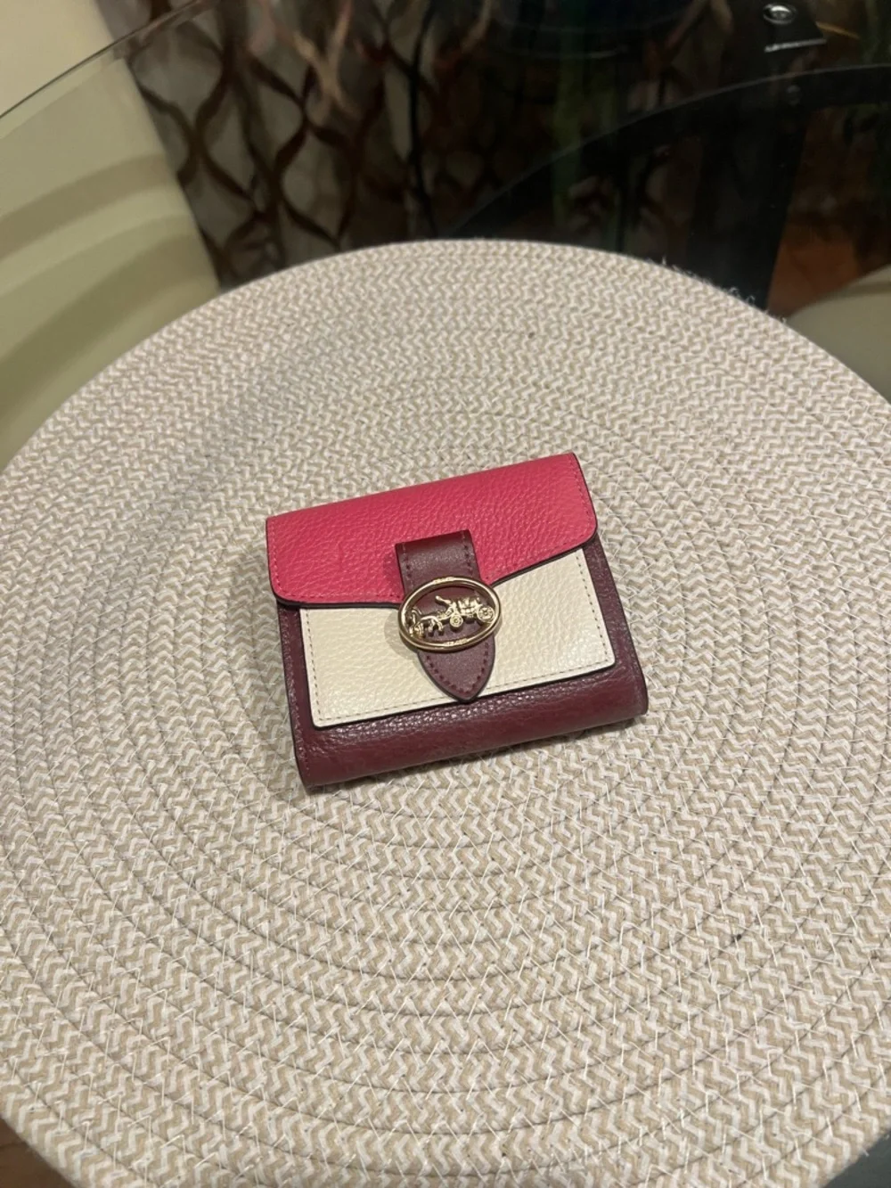 Coach Georgie Small Wallet In Colorblock - Picture 4 of 11